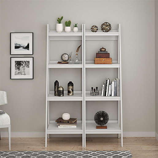Lehigh 4 Shelf Ladder Bookcase Bundle, Ameriwood 5 Shelf Bookcase Espresso Maker