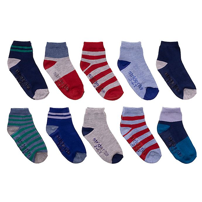 Stride Rite® 10-Pack Ankle Socks in Blue