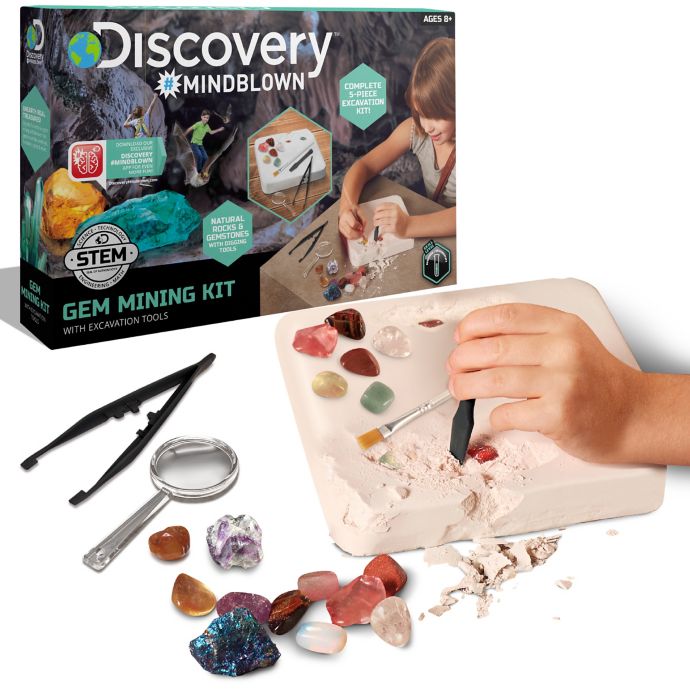Educational LOT OF 2 GEMSTONE & DINOSAUR Dig Kit Kids Science Toys E3 Crystals 