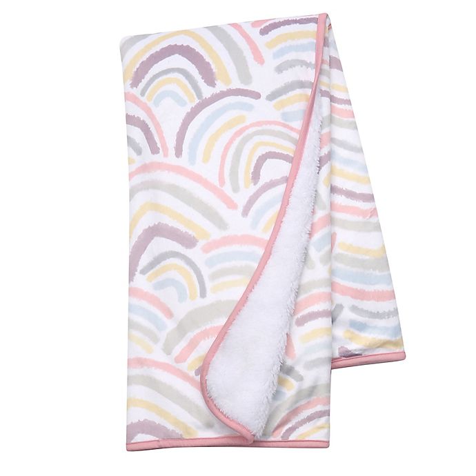 Lambs & Ivy® Baby Signature Rainbow Minky Blanket in Pink