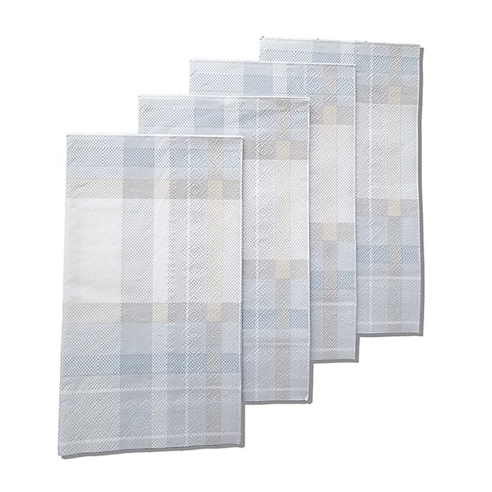 Bee & Willow™ Menswear Plaid 32-Count Paper Guest Towels in Grey