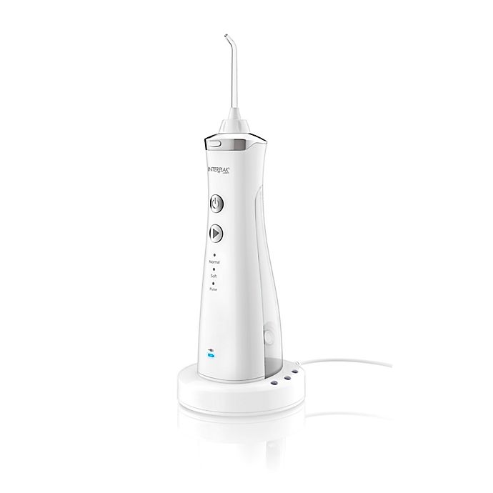 Interplak® by Conair® Rechargeable Water Flosser with Charging Base in White/Chrome
