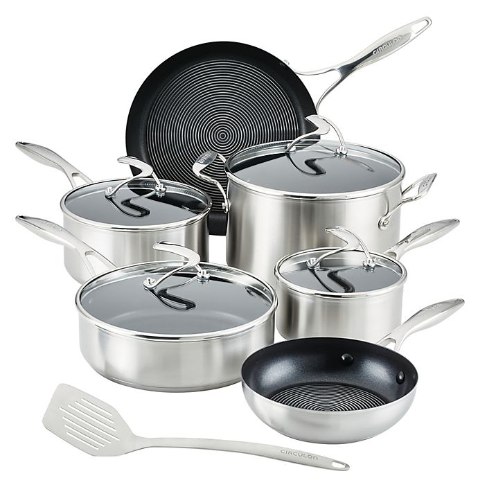 Circulon® SteelShield Nonstick Stainless Steel 11-Piece Cookware Set