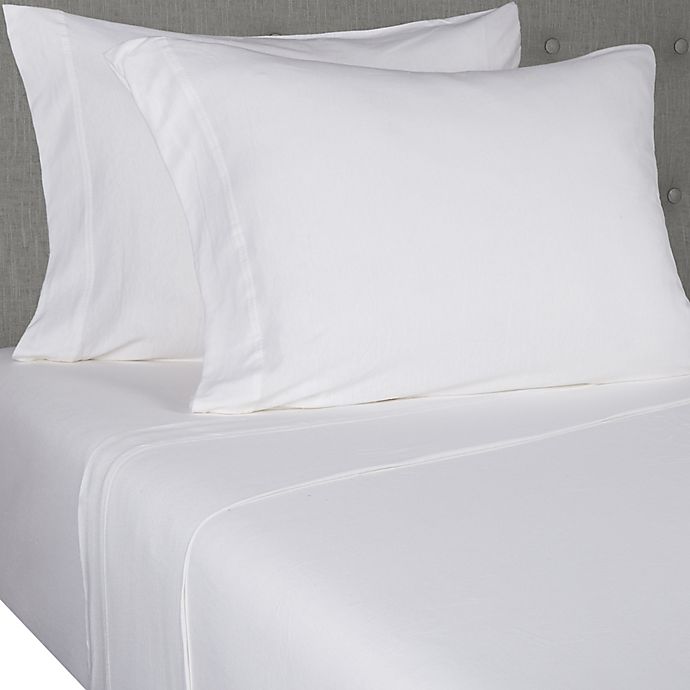 Simply Essential™ Jersey Queen Sheet Set in White