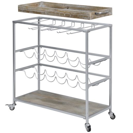 Firstime Concord Removable Tray Top Bar Cart Bed Bath Beyond