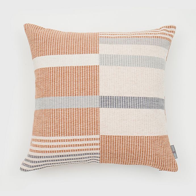 EverGrace® Olov Asymmetrical Stripe Square Throw Pillow in Lion Brown