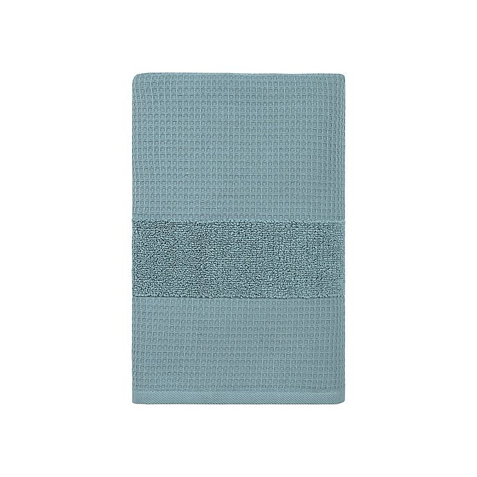 Haven™ Organic Cotton Waffle & Terry Bath Towel in Chionis Green