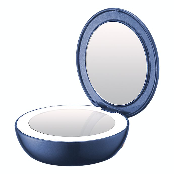 Conair® 1X/3X Rechargeable LED Lighted Compact Mirror in Blue
