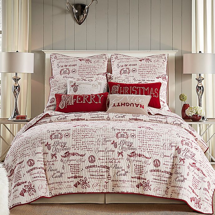 Levtex Home Merry Way Reversible Full/Queen Quilt Set in Red/White