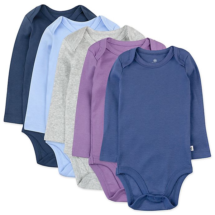 The Honest Company® 5-Pack Organic Cotton Long Sleeve Bodysuits in Prairie Pretty