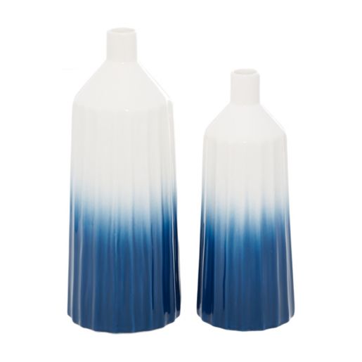 Ridge Road Décor Dolomite Bottle Vases Blue (Set of 2) | Bed Bath & Beyond