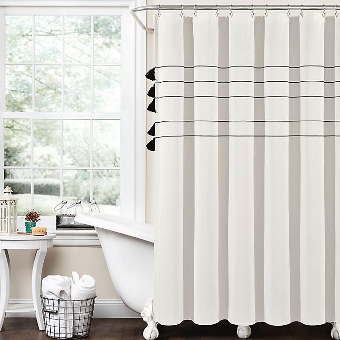 Boho Chevron Striped S Details about   YoKii 36 Inch Stall Shower Curtain with 6'' Long Tassels 