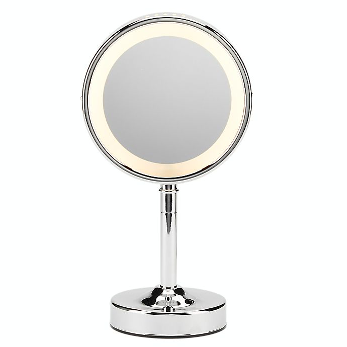 Conair® Reflections 1X/5X Double-Sided Incandescent Lighted Vanity Mirror in Chrome