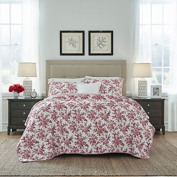 Laura Ashley® Annalise Quilt Set in Red