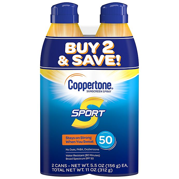 Coppertone® SPORT® 2-Count 5.5 oz. Sunscreen Spray SPF 50