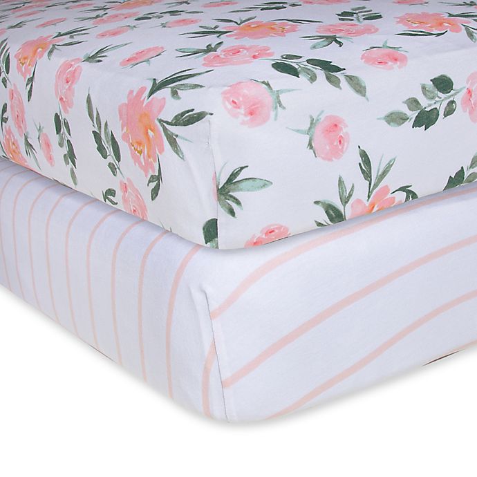 Burt's Bees Baby® Organic Cotton Autumn Fitted Crib Sheets in Blossom (Set of 2)