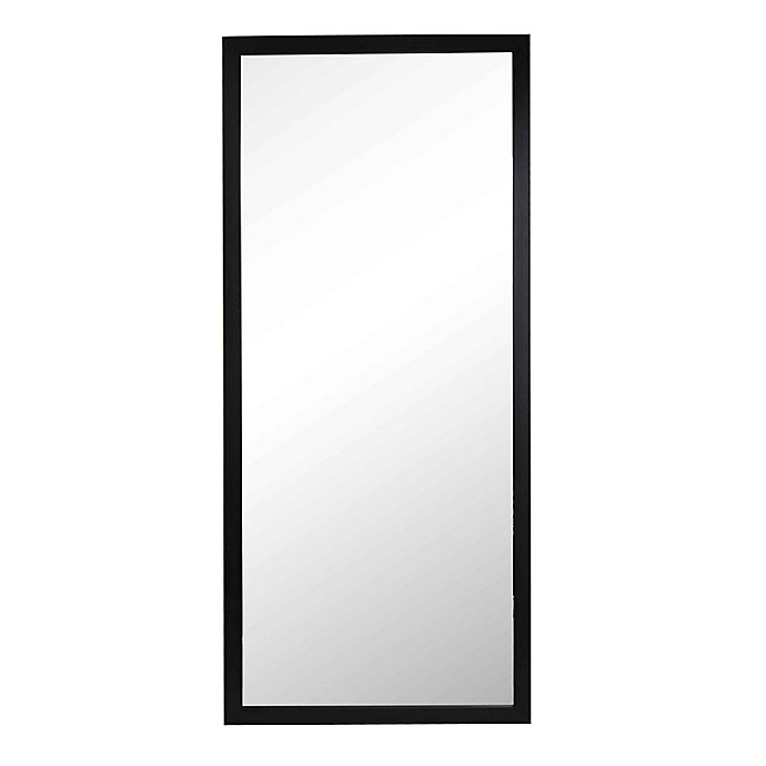 78-Inch x 34-Inch Rectangular Leaner/Wall Mirror in Dark Walnut
