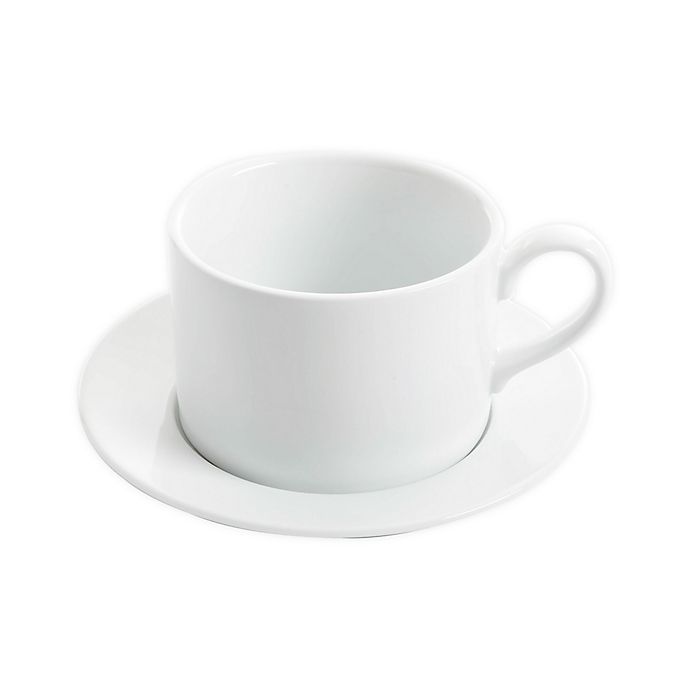 Our Table™ Simply White 2-Piece Rim Round Cup and Saucer Set