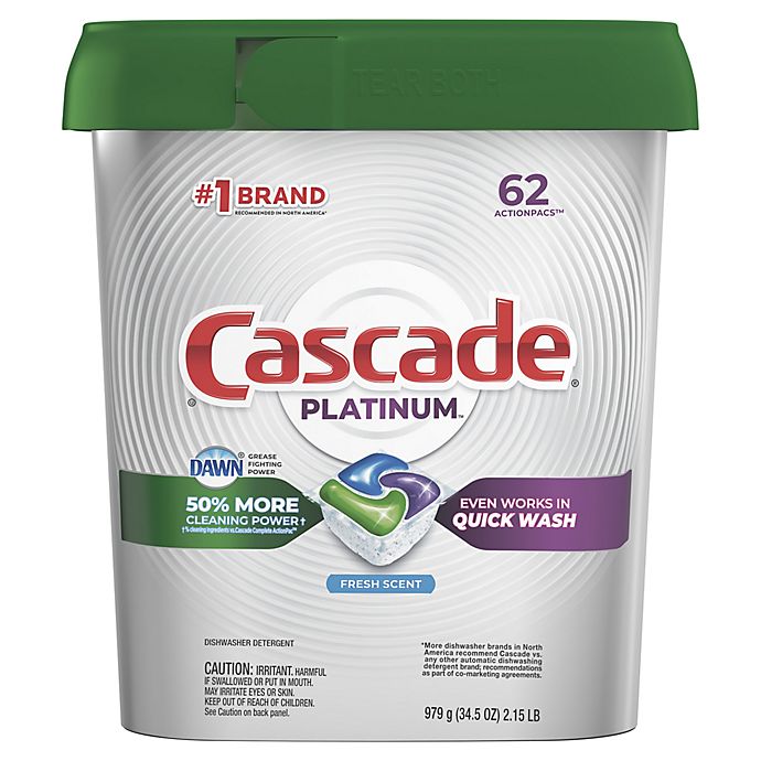 Cascade® Platinum 62-Count ActionPacs Fresh Scent Dishwasher Detergent