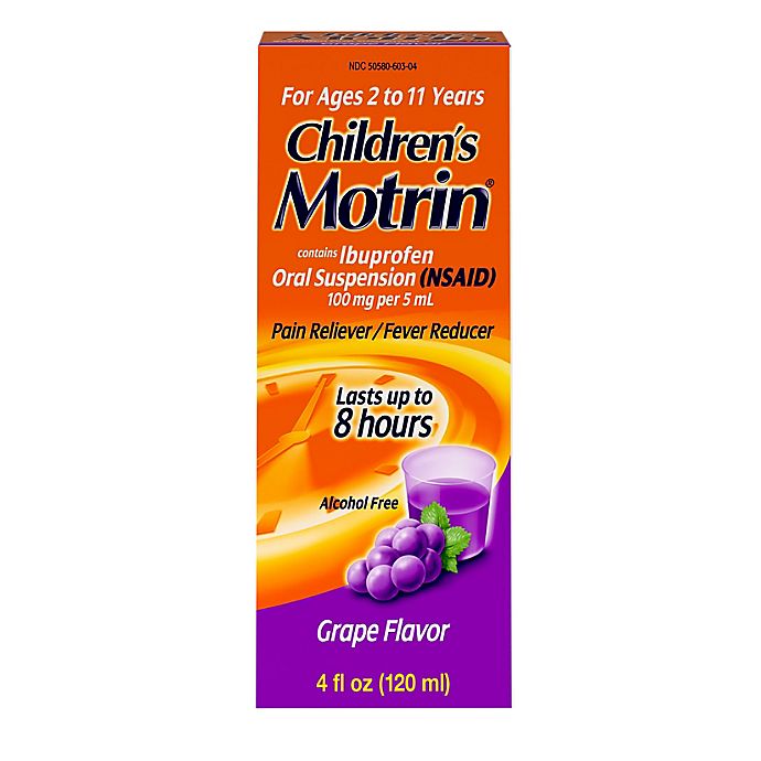 Children's Motrin® 4 oz. Oral Suspension Pain Reliever/Fever Reducer in Grape
