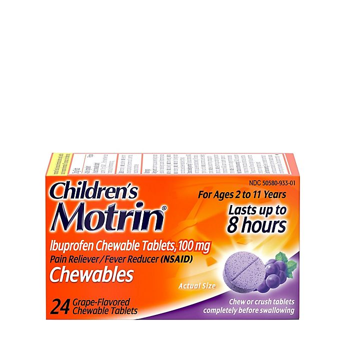 Children's MOTRIN® 24-Count Chewable Ibuprofen Tablets in Grape
