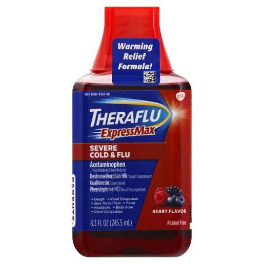 Theraflu 8 3 Oz Day Night Severe Cold Flu Relief Liquid In Berry Bed Bath Beyond