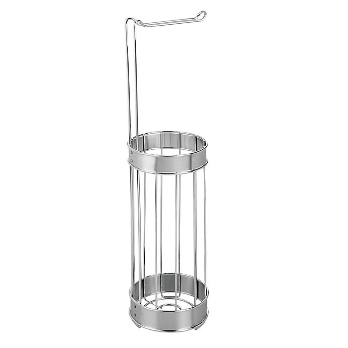 iDesign® Standing 3-Roll Toilet Paper Holder Plus in Chrome/Brushed Stainless Steel