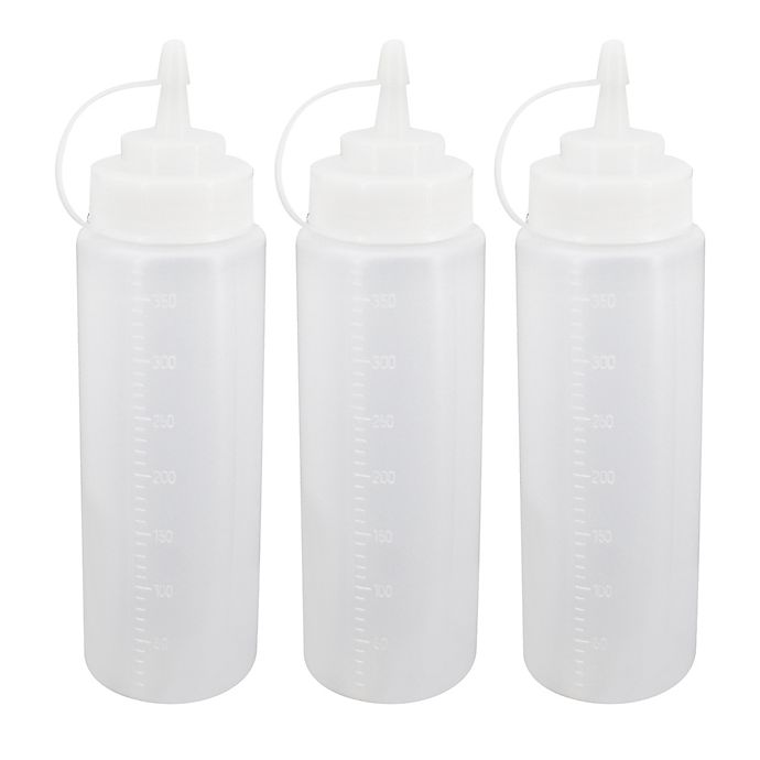 Simple Essential™ 12 oz. Clear Squeeze Bottles (Set of 3)