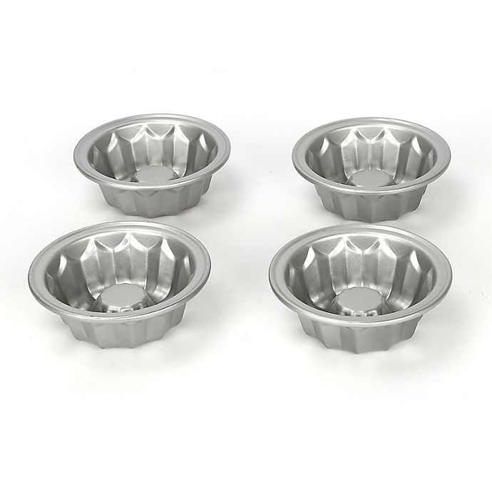Our Table™ Non-Stick Mini Flute Pans in Silver (Set of 4)