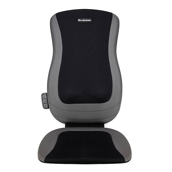 HoMedics® Brookstone Shiatsu Seat Topper with Heat in Black/Grey