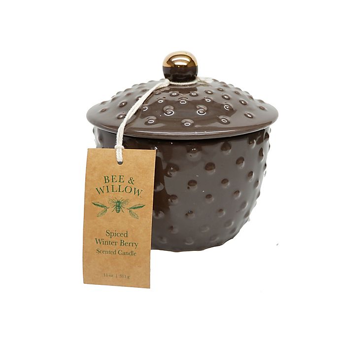Bee & Willow™ Spiced Winter Berry 11 oz. Hobnail Ceramic Candle