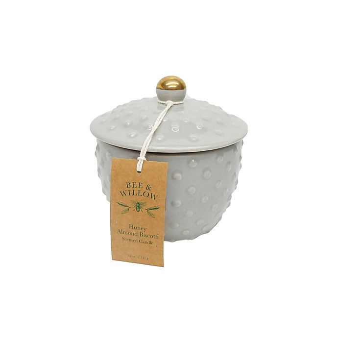 Bee & Willow™ Honey Almond Biscotti 11 oz. Hobnail Ceramic Candle