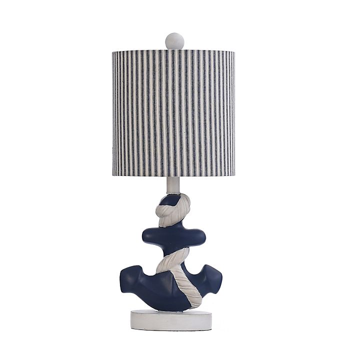 Stylecraft Montauk Nautical Anchor Table Lamp With Linen Shade In Navy Bed Bath Beyond - Anchor Home Decor Table