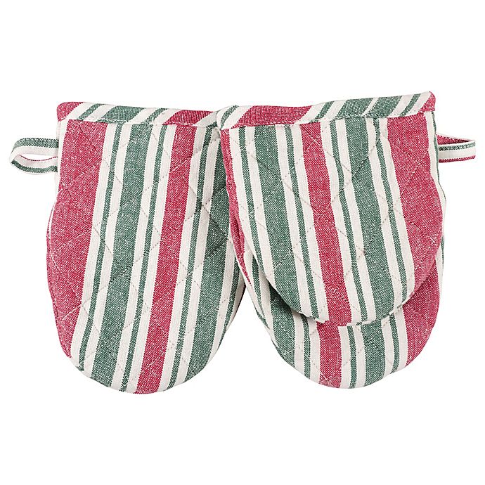 Bee & Willow™ 2-Pack  Holiday Stripe Mini Oven Mitts