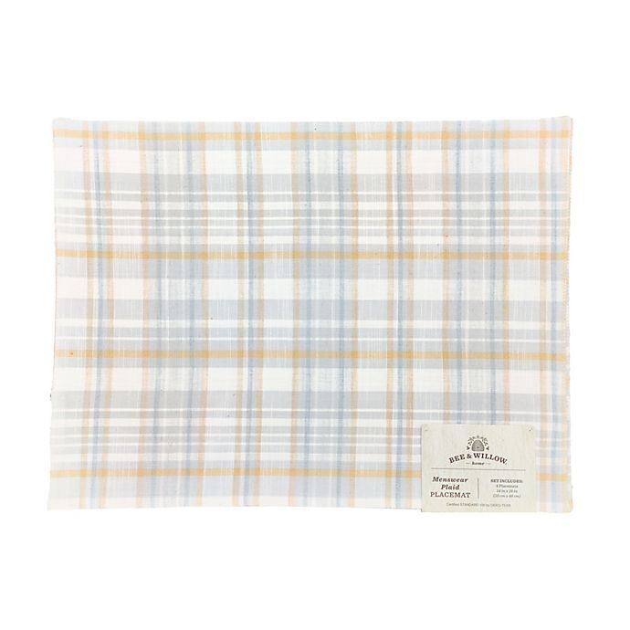 Bee & Willow™ Men's Plaid Placemats (Set of 4)