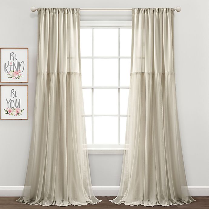 Lush Decor Tulle Skirt Rod Pocket Light Filtering Window Curtain Panels (Set of 2)