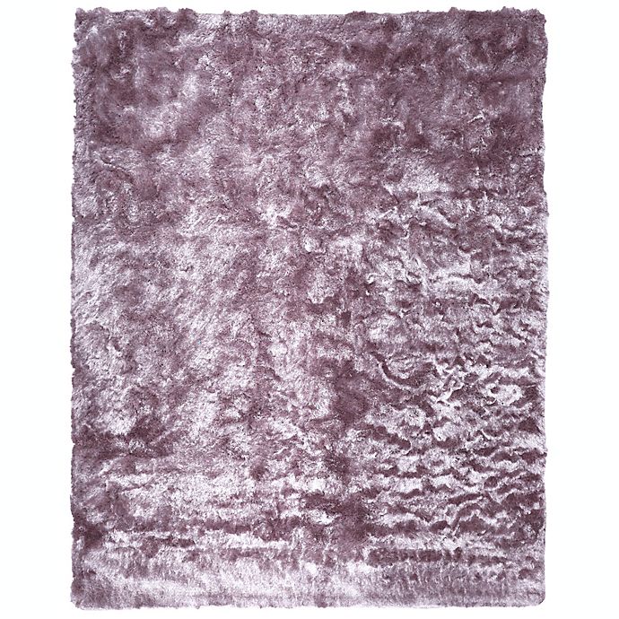 Weave & Wander Freya 3'6 x 5'6 Shag Area Rug in Purple/Grey