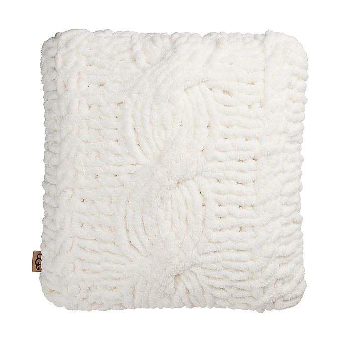 UGG® Clemens Square Throw Pillow in Snow