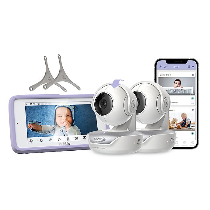 Hubble Connected™ Nursery Pal Deluxe Twin Smart Baby Monitor in White