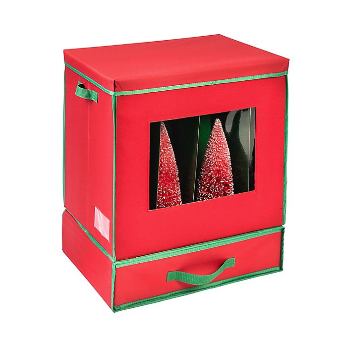 Honey-Can-Do® Compartment Holiday Decorations Storage Box in Red