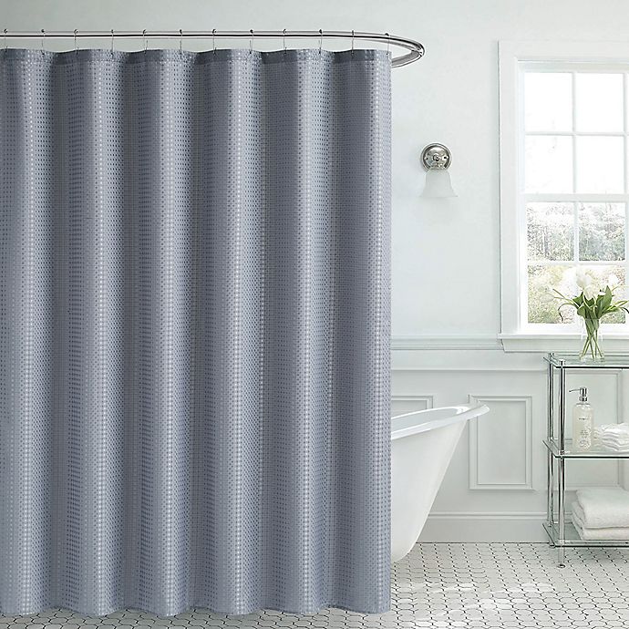 Creative Home Ideas Elijah Solid Textured 70-Inch x 72-Inch Shower Curtain 13-Piece Set in Grey
