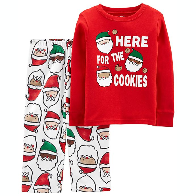 carter's® 2-Piece Santa Snug-Fit Cotton and Fleece Pajama Set