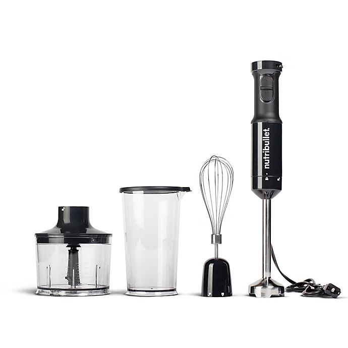 NutriBullet® Immersion Blender in Black with Chopper Attachment and Measuring Cup