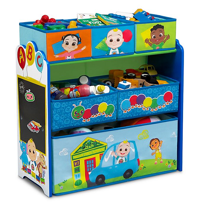 Delta Children CoComelon 6-Bin Toy Storage Organizer in Blue
