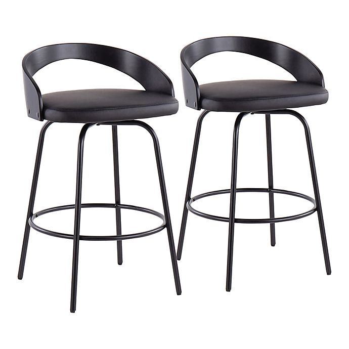 Grotto Claire Swivel Counter Stools In, Lumisource Grotto Bar Stool
