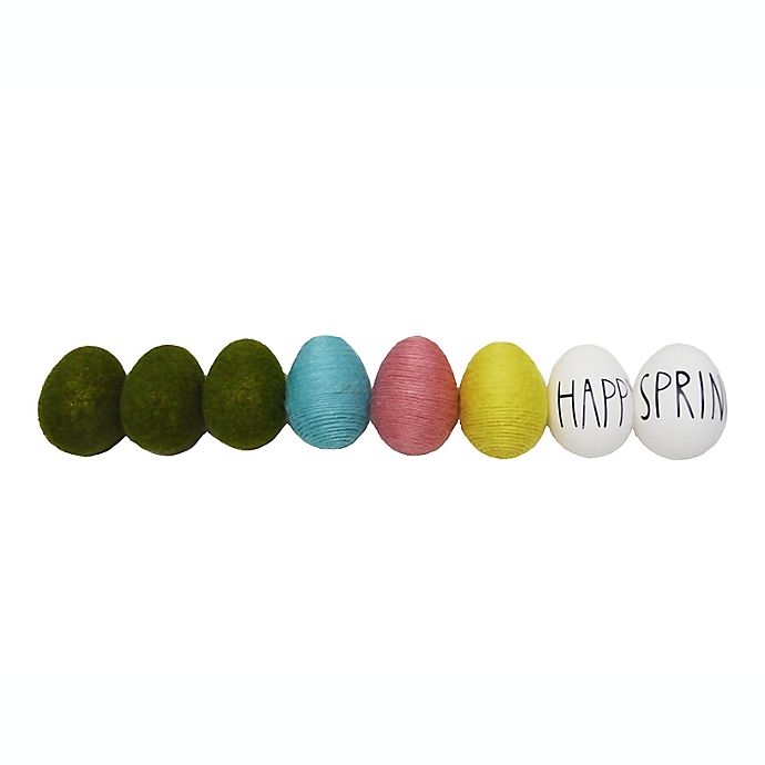 H for Happy™ 8-Pack Assorted Phrases/Moss Decorative Easter Eggs