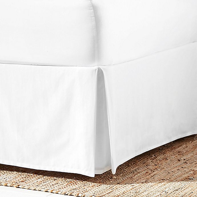 Everhome™ Sateen Cotton Twin Bed Skirt in White