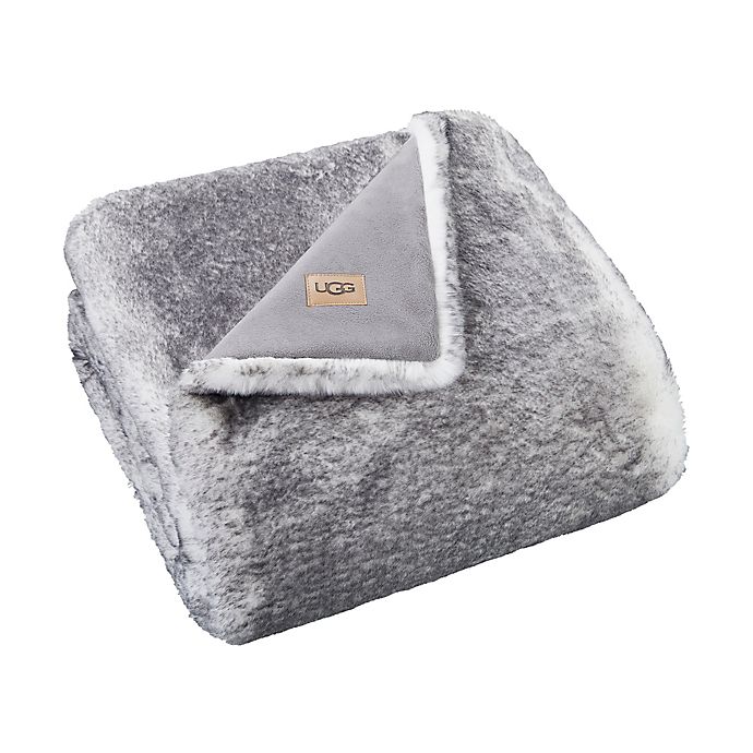 UGG® Mammoth Tipped Throw Blanket in Grey Tipped