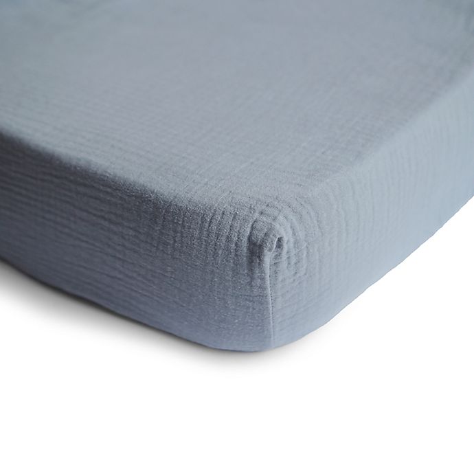 Mushie® Tradewinds Fitted Crib Sheet in Blue