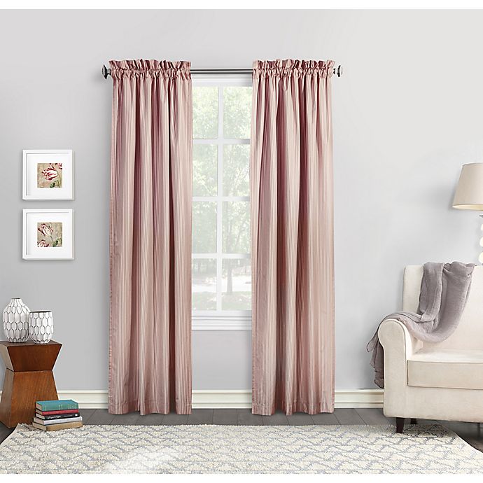 Commonwealth Home Fashions Ticking Stripe Window Curtain  (Set of 2)